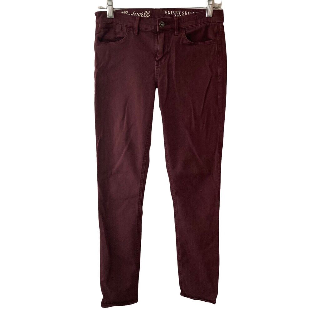 Madewell Pants Womens 27 Skinny Skinny Ankle Burgundy